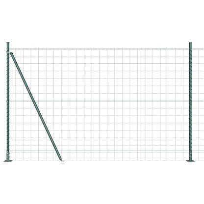 Euro Fence with Concrete Base 10 x 1.5 m PVC-Coated Steel Green