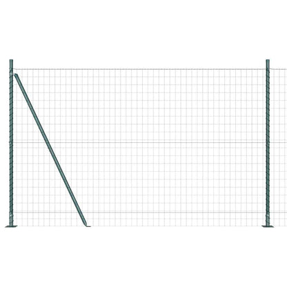 Euro Fence with Concrete Base 25 x 1.2 m PVC-Coated Steel Green