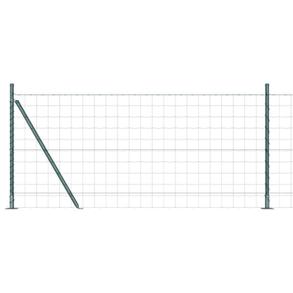 Euro Fence with Concrete Base 25 x 1 m PVC-Coated Steel Green