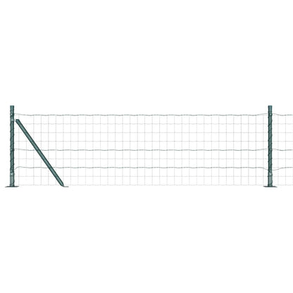Euro Fence with Concrete Base 10 x 0.6 m PVC-Coated Steel Green