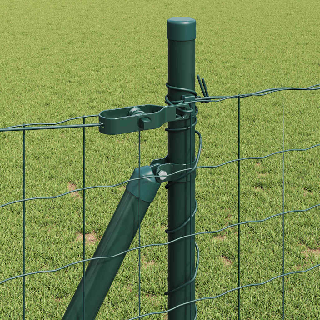 Fence with Post Green 0.8 x 10 m Steel