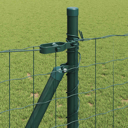 Fence with Post Green 0.8 x 10 m Steel