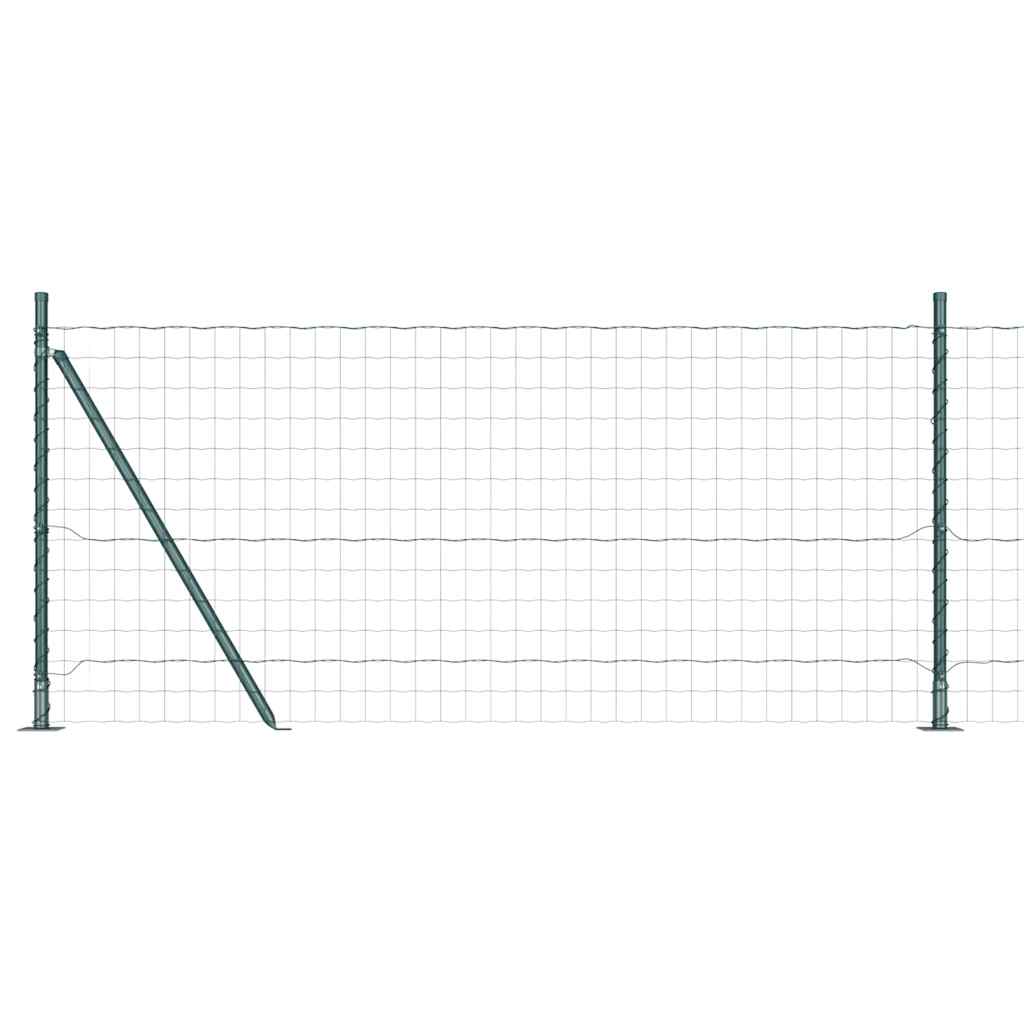 Fence with Post Green 0.8 x 10 m Steel