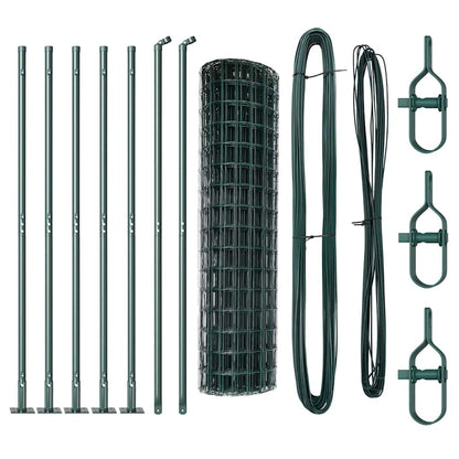 Fence with Post Green 0.8 x 10 m Steel