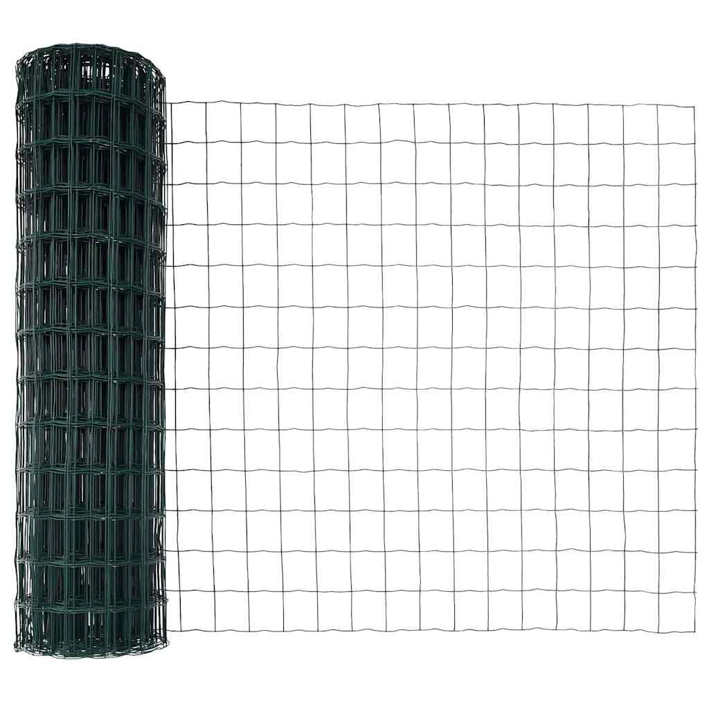 Fence with Post Green 0.8 x 10 m Steel