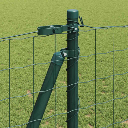 Euro Fence with Concrete Base 10 x 1.2 m PVC-Coated Steel Green