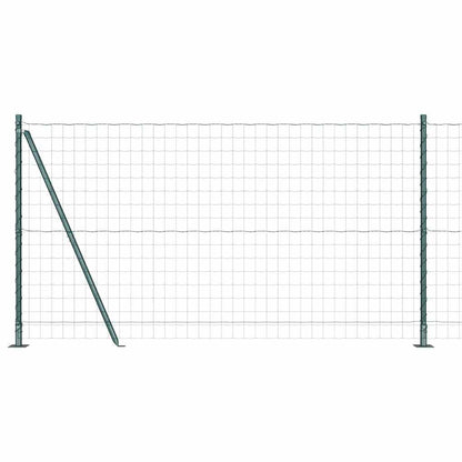 Euro Fence with Concrete Base 10 x 1.2 m PVC-Coated Steel Green