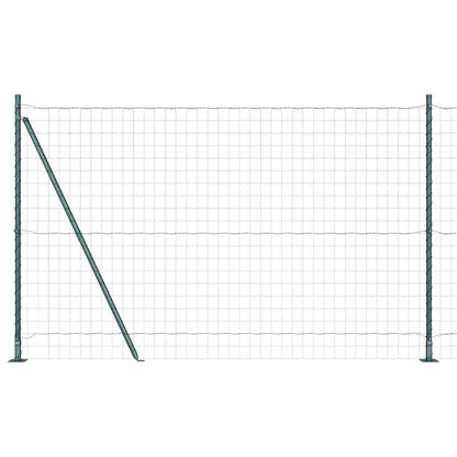 Euro Fence with Concrete Base 10 x 1.6 m PVC-Coated Steel Green
