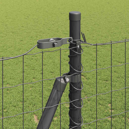 Euro Fence with Concrete Base 10 x 1.5 m PVC-Coated Steel Grey