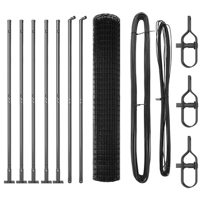 Euro Fence with Concrete Base 10 x 1.5 m PVC-Coated Steel Grey