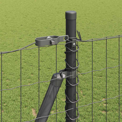 Fence with Post Grey 1.6 x 10 m Steel and PVC