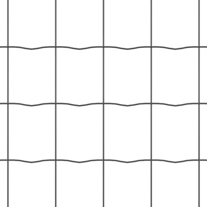 Fence with Post Grey 0.4 x 25 m Steel and PVC