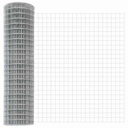Outdoor Euro Fence with Concrete Base 10 x 0.8 m Silver Mesh