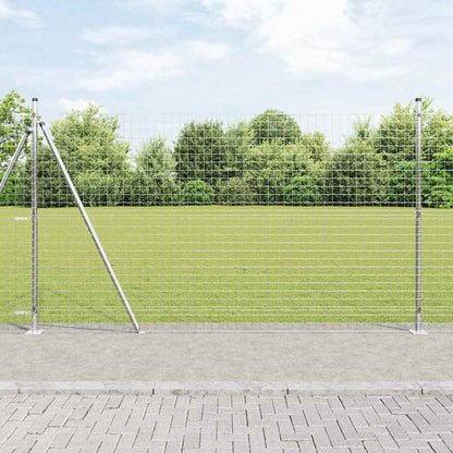 Euro Fence with Concrete Base 10 x 1.4 m Galvanised Steel Mesh