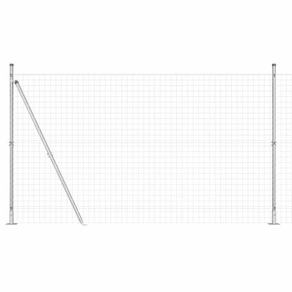 Euro Fence with Concrete Base 10 x 1.4 m Galvanised Steel Mesh