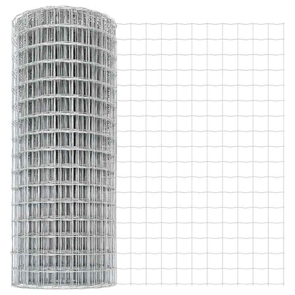 Euro Fence with Concrete Base 10 x 1.4 m Galvanised Steel Mesh
