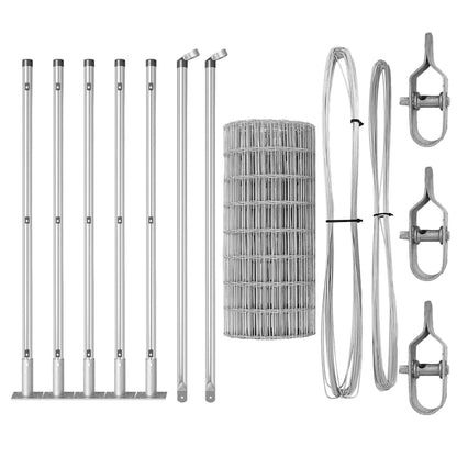 Outdoor Euro Fence with Concrete Base 10 x 0.6 m Silver Mesh