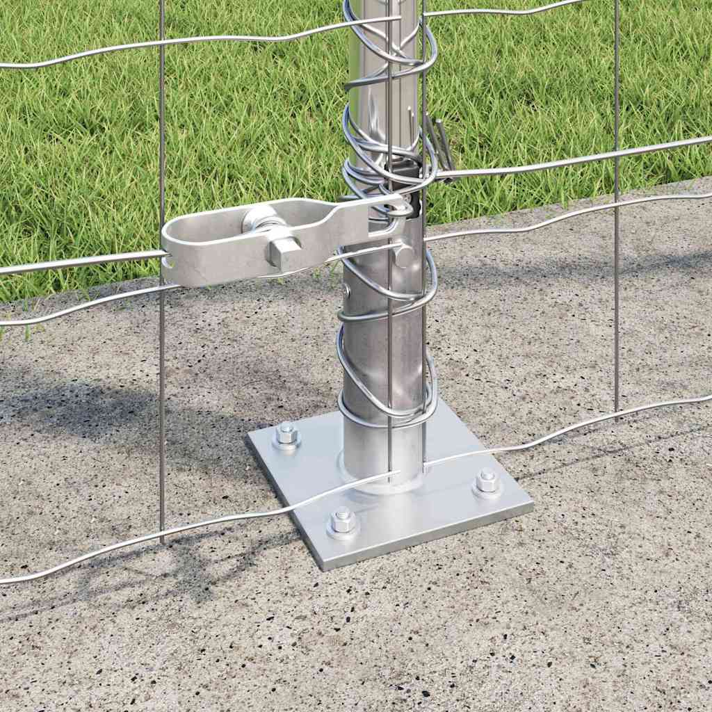 Euro Fence with Concrete Base 10 x 1.4 m Galvanised Steel Mesh