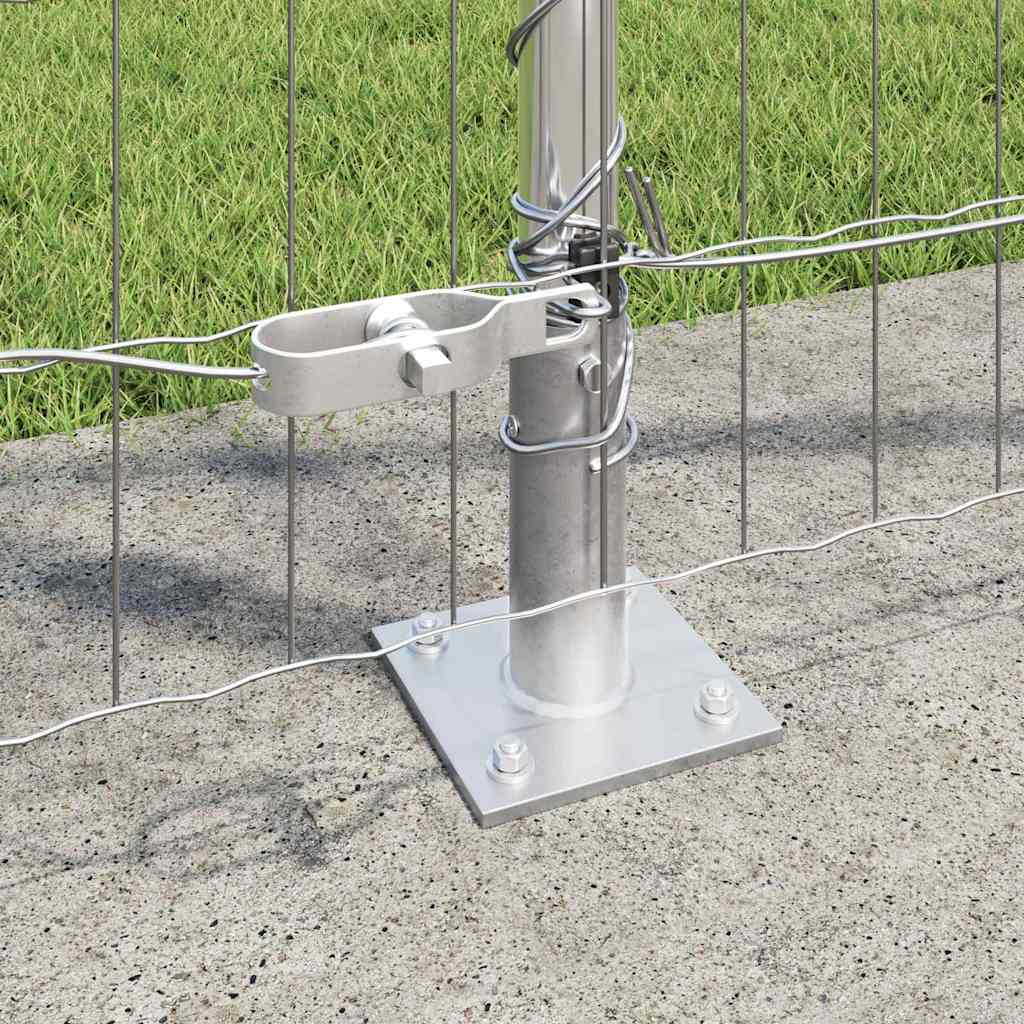 Fence with Post Silver 1.2 x 25 m Steel