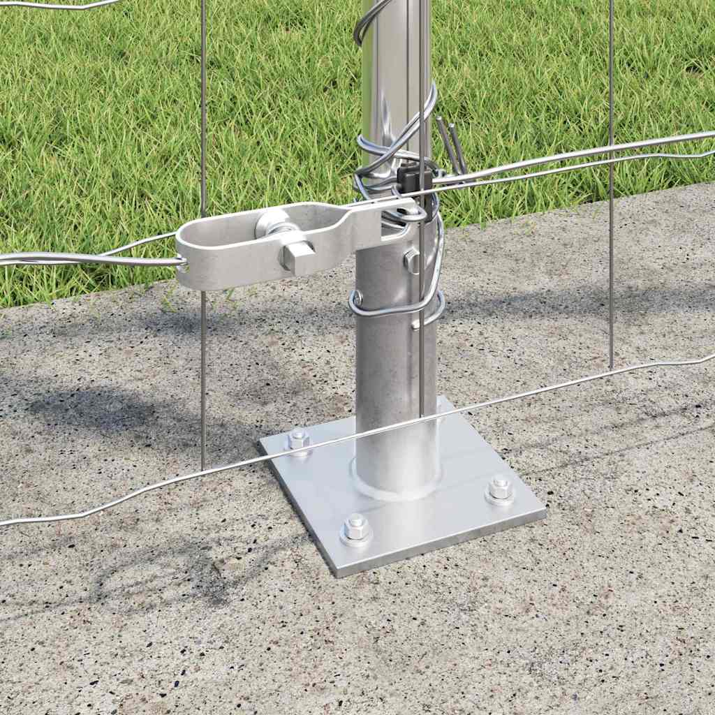 Fence with Post Silver 1.2 x 25 m Steel