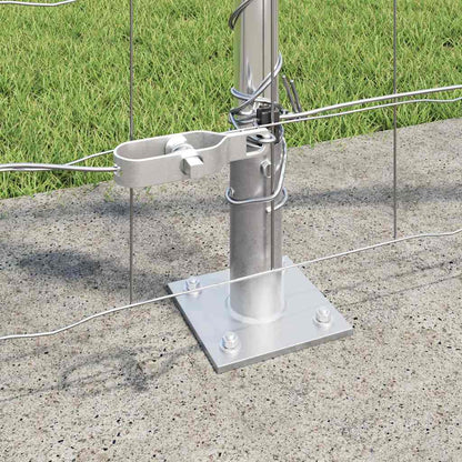 Fence with Post Silver 1.2 x 25 m Steel