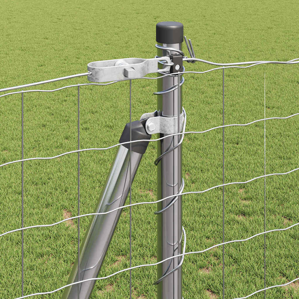 Euro Fence with Concrete Base 10 x 1.2 m Galvanised Steel Mesh