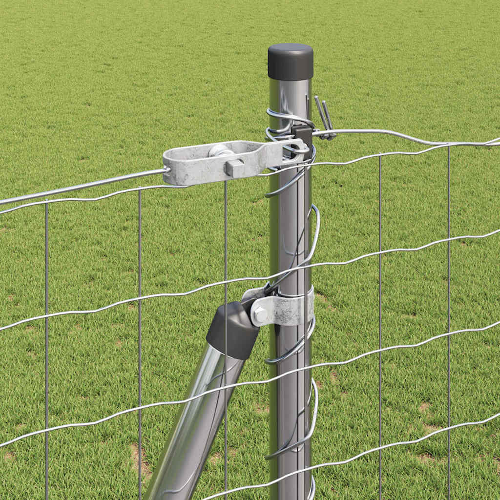 Euro Fence with Concrete Base 10 x 1.4 m Galvanised Steel Mesh