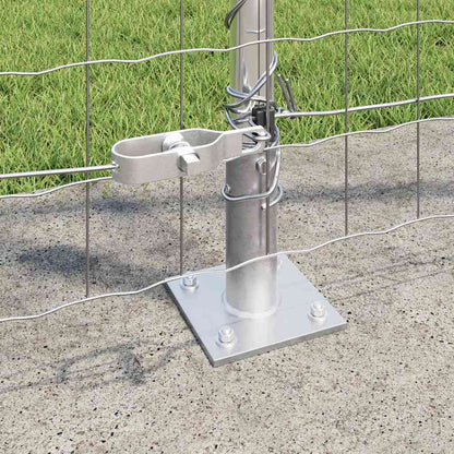 Euro Fence with Concrete Base 25 x 1.2 m Galvanised Steel Mesh