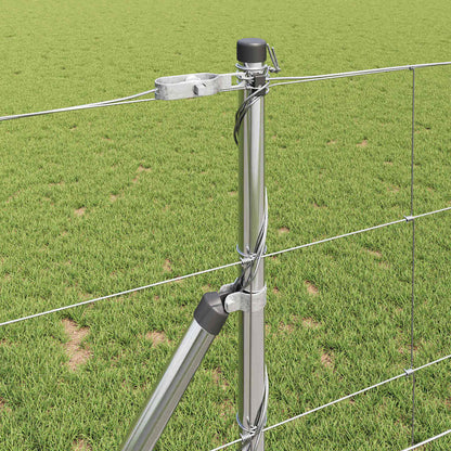 Ground Fix Welded Wire Fence 25 x 1 m Galvanised Steel Silver