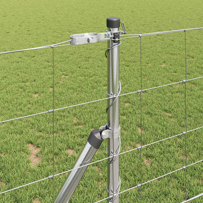 Ground Fix Welded Wire Fence 25 x 1 m Galvanised Steel Silver