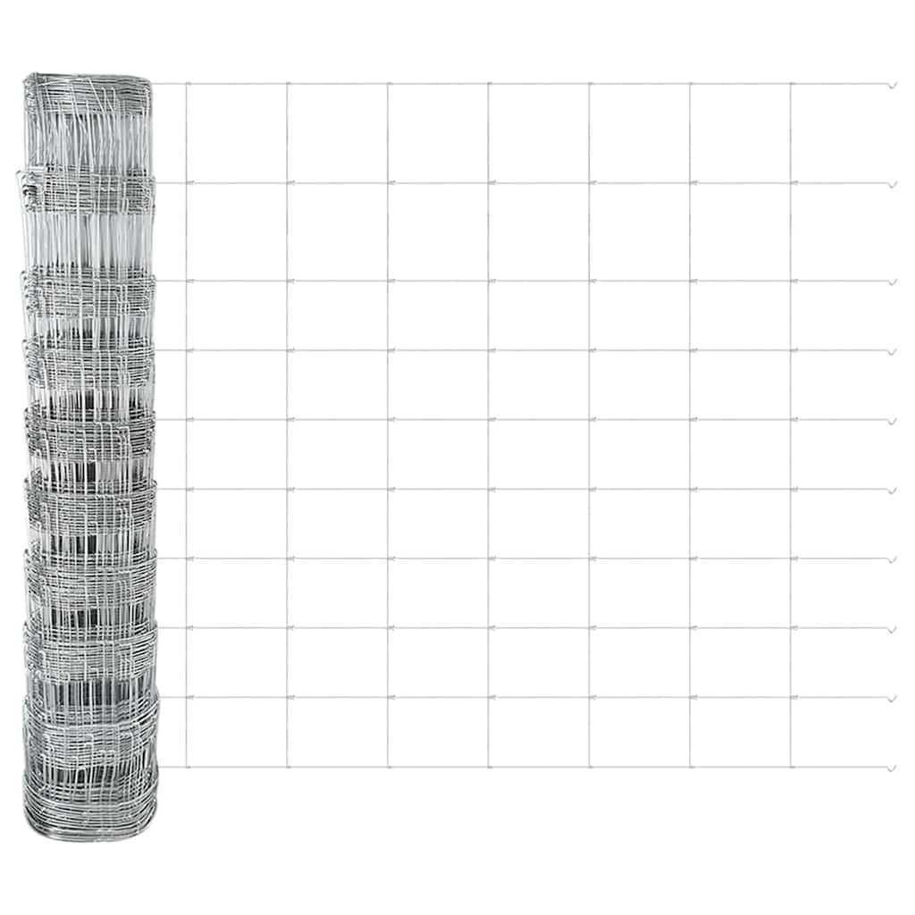 Ground Fix Welded Wire Fence 25 x 1 m Galvanised Steel Silver