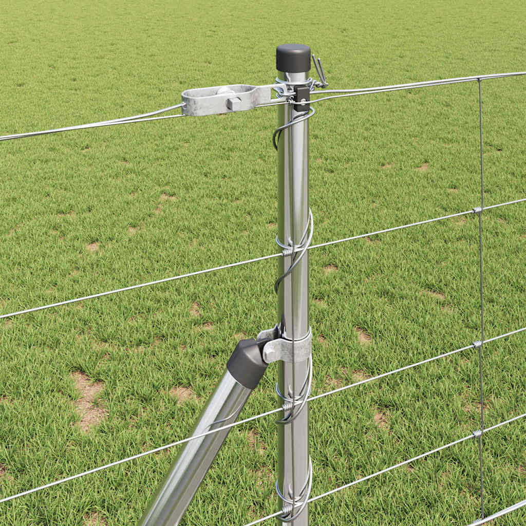 Ground Fix Welded Wire Fence 25 x 1 m Galvanised Steel Silver
