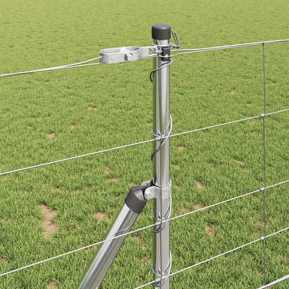 Ground Fix Welded Wire Fence 25 x 1 m Galvanised Steel Silver