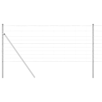 Ground Fix Welded Wire Fence 25 x 1 m Galvanised Steel Silver