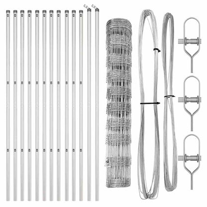 Ground Fix Welded Wire Fence 25 x 1 m Galvanised Steel Silver