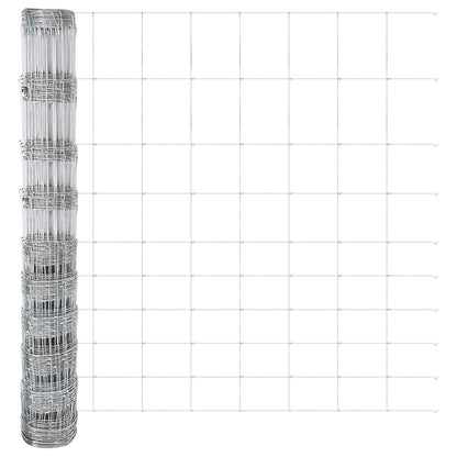 Ground Fix Welded Wire Fence 25 x 1.2 m Galvanised Steel Silver