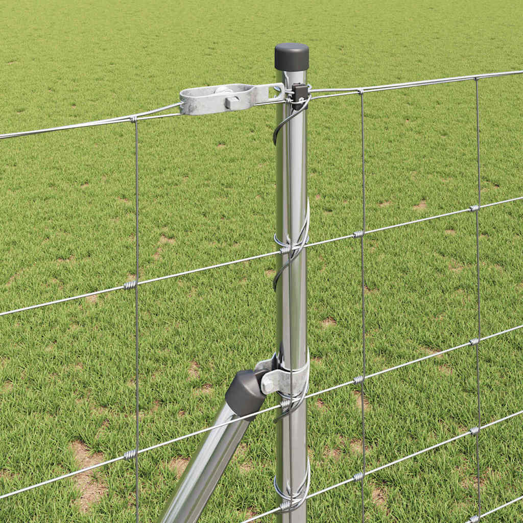 Ground Fix Welded Wire Fence 25 x 1.2 m Galvanised Steel Silver