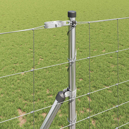Ground Fix Welded Wire Fence 25 x 1.2 m Galvanised Steel Silver