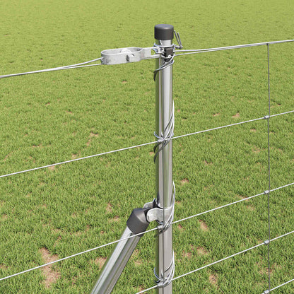 Ground Fix Welded Wire Fence 25 x 1.2 m Galvanised Steel Silver
