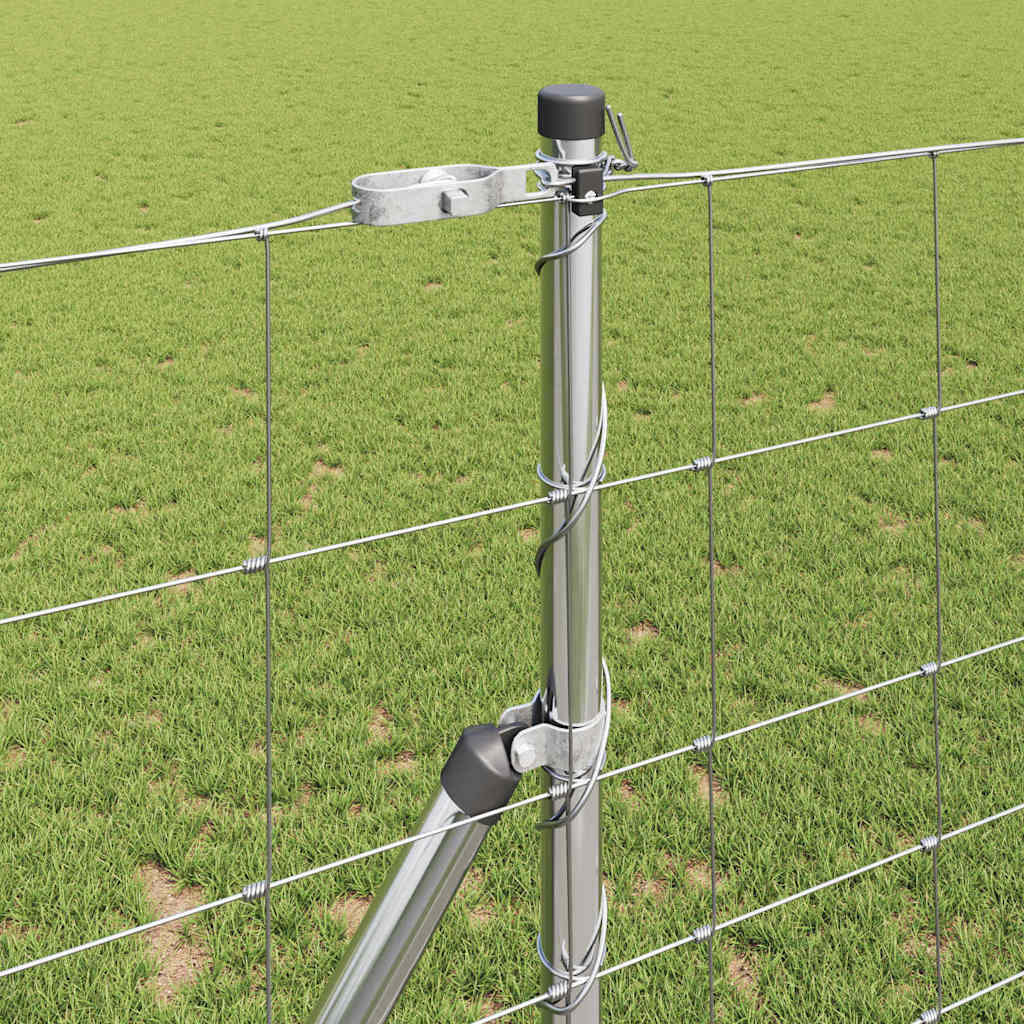Ground Fix Welded Wire Fence 25 x 1.2 m Galvanised Steel Silver