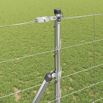 Ground Fix Welded Wire Fence 25 x 1.2 m Galvanised Steel Silver