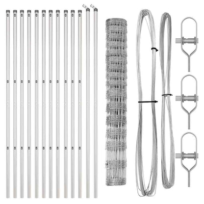 Ground Fix Welded Wire Fence 25 x 1.2 m Galvanised Steel Silver