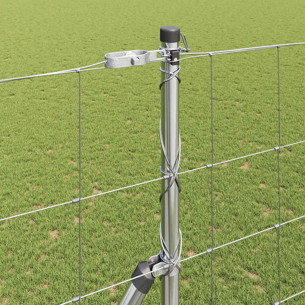 Ground Fix Welded Wire Fence 25 x 1.6 m Galvanised Steel Silver