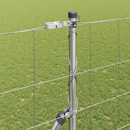 Ground Fix Welded Wire Fence 25 x 1.6 m Galvanised Steel Silver