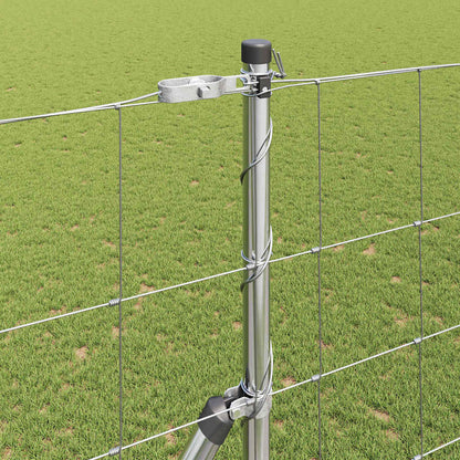 Ground Fix Welded Wire Fence 25 x 1.6 m Galvanised Steel Silver
