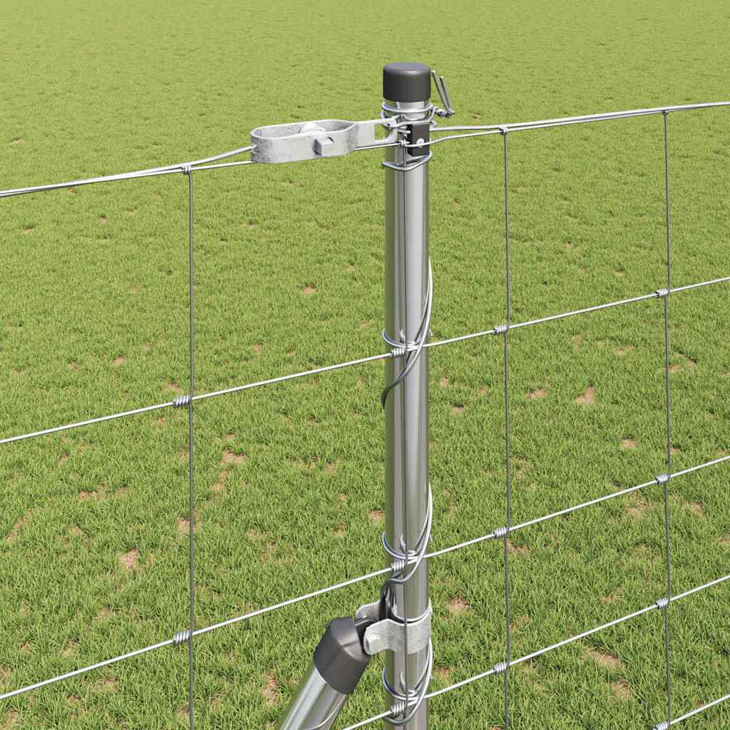 Ground Fix Welded Wire Fence 25 x 1.6 m Galvanised Steel Silver