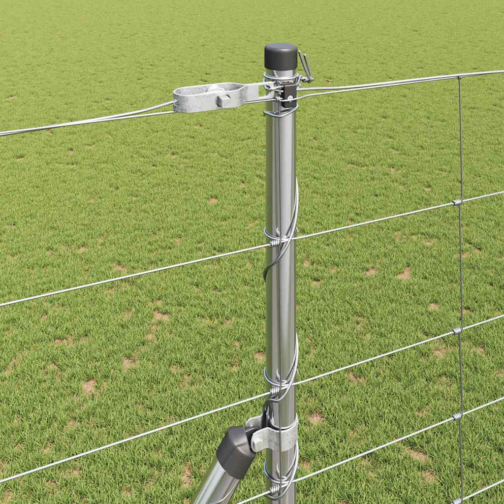 Ground Fix Welded Wire Fence 25 x 1.6 m Galvanised Steel Silver