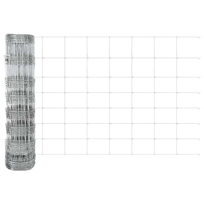 Ground Fix Welded Wire Fence 50 x 0.8 m Galvanised Steel Silver