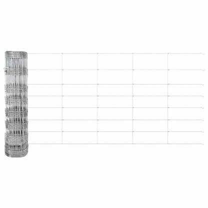 Ground Fix Welded Wire Fence 50 x 0.8 m Galvanised Steel Silver