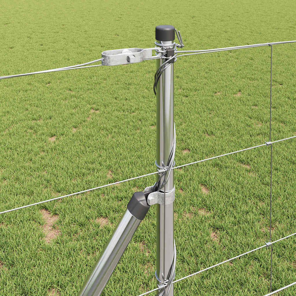 Ground Fix Welded Wire Fence 50 x 1 m Galvanised Steel Silver